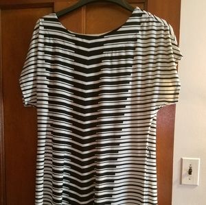 apt 9 dress black and white dress